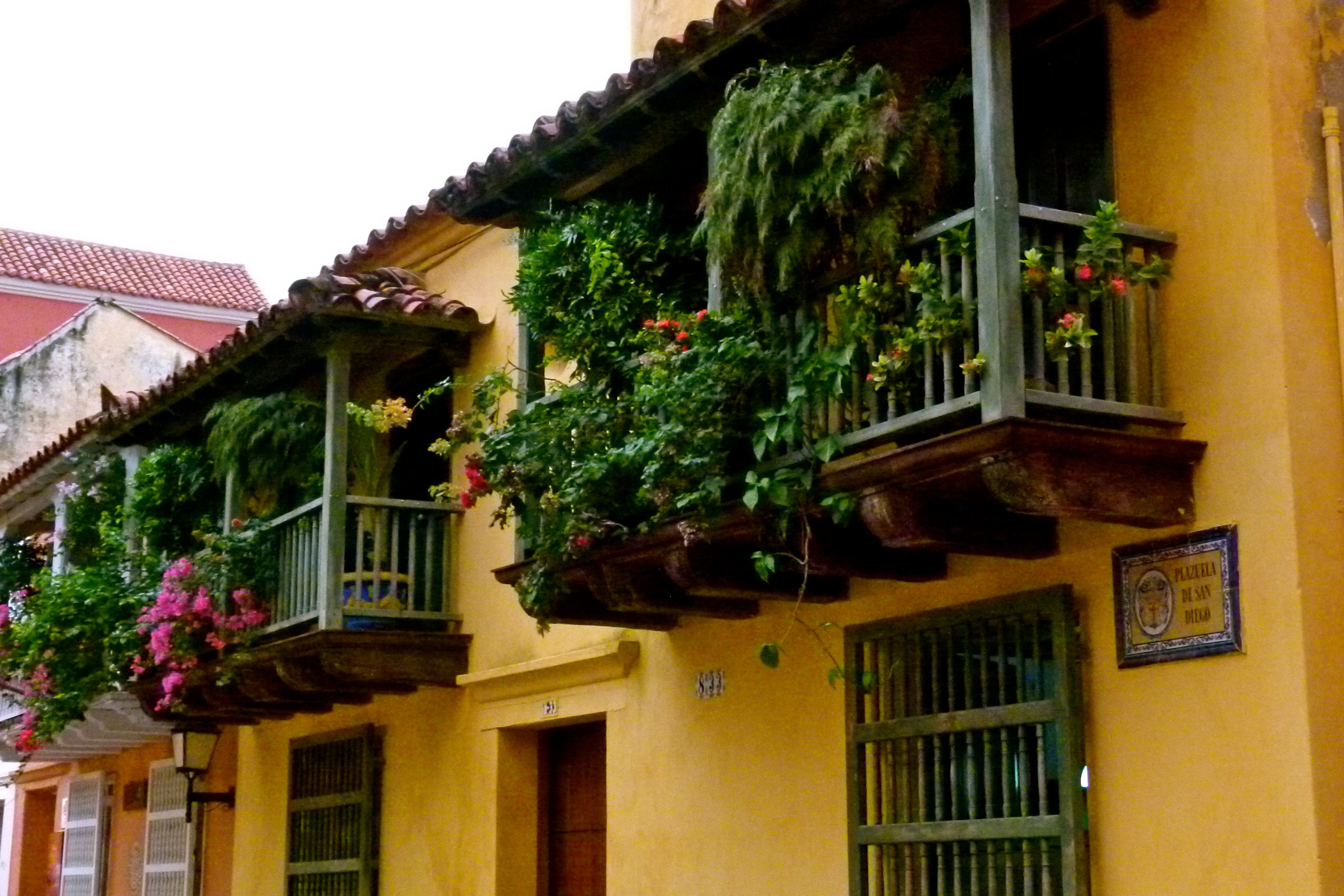 Colonial Architecture in Historic City Cartagena Colombia